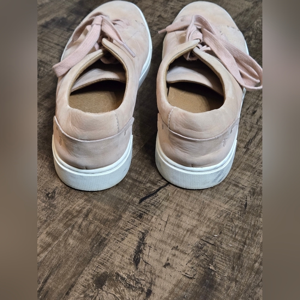 Frye Ivy Low Lace Sneakers in Blush Pink Leather Size 9 Pre-Owned - Picture 8 of 14